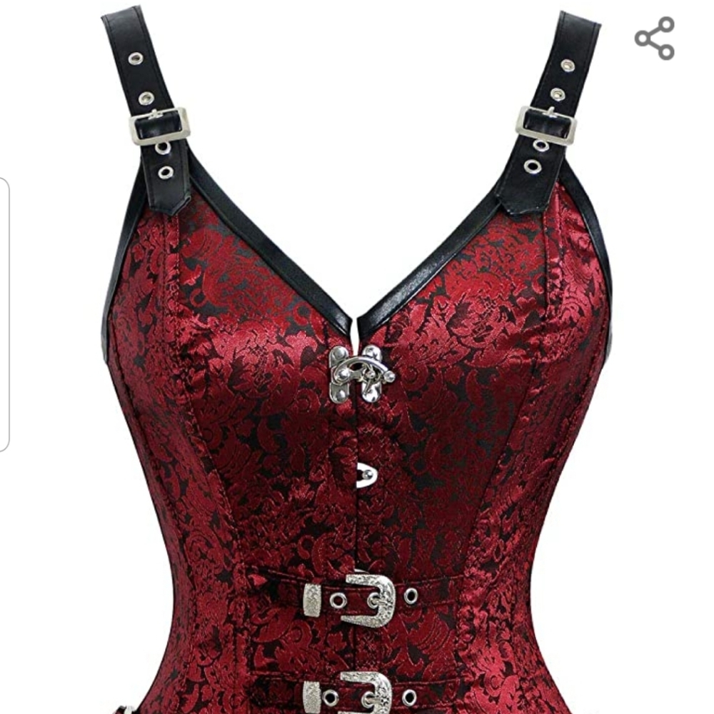 Kimring Coset top deap red with buckles